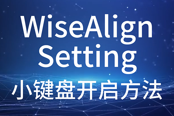 WiseAlign-Setting-小键盘开启方法